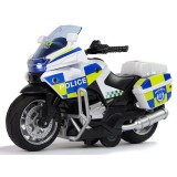 Motocicleta Politie Jucarie cu Sunete si Lumini, Plastic, 14 cm, Baterii Incluse, +3 Ani