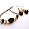 Set cercei si bratara, set pietre semipretioase onix si agate 36828
