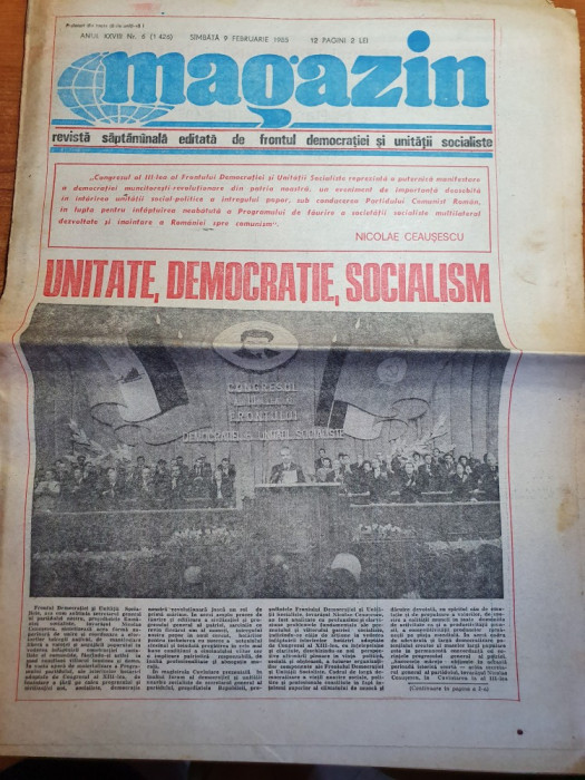magazin 9 februarie 1985-articol si foto statiunea voineasa