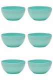 Set boluri, 6 piese, 2.5 l, Plastic, Verde Marin