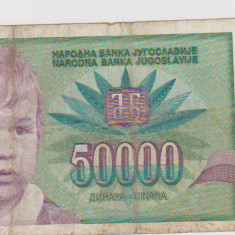 BANCNOTA 50000 DINARI 1992 JUGOSLAVIA