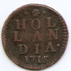Olanda Duit 1715 - Cupru 21 mm, KM-80