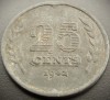 Moneda istorică 25 CENTS - OLANDA, anul 1942 * cod 5019, Europa, Zinc