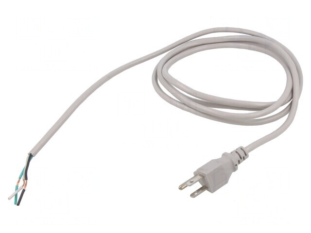 Cablu Alimentare 3x18AWG NEMA 5-15 2.4m Gri 10A