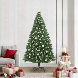 VidaXL Brad de Crăciun artificial Verde 210 cm PVC și Oțel și Plastic 3396924