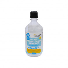 Solutie hidroalcoolica pentru maini si suprafete cu 70% ALCOOL si capac 500 ML foto