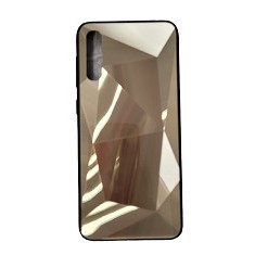 Huse telefon silicon si acril cu textura diamant Samsung Galaxy A70 , Auriu