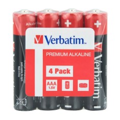 BATERIE VERBATIM AAA (R3), 1.5V alcalina, 4 buc., shrink wrap &quot;49500&quot; (timbru verde 0.32 lei)