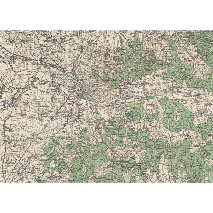 Harta Oradea si imprej., British Army, 1943, 50x70cm, repro