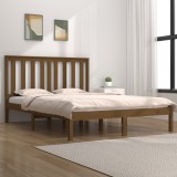 Cumpara ieftin Cadru de pat, maro miere, 200x200 cm, lemn masiv de pin