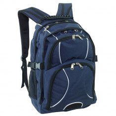 Rucsac albastru, negru, Everestus, RU21HE, poliester 600D, saculet de calatorie si eticheta bagaj incluse foto