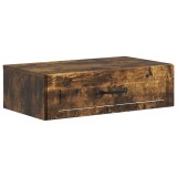 vidaXL Masă laterală montată pe perete Stejar fumuriu Lemn prelucrat 899340