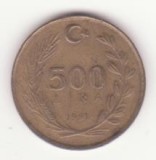 Turcia 500 lire 1991