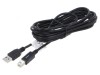 Cablu USB 2.0 A la B, 1.8m, negru, aurit