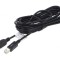 Cablu USB 2.0 A la B, 1.8m, negru, aurit