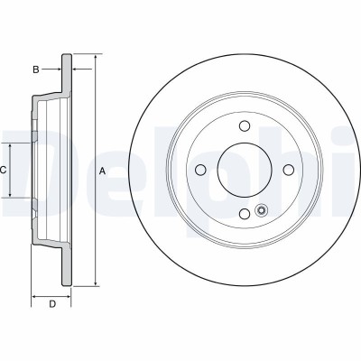 DELPHI BG4564 Disc frana foto