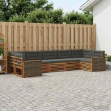 Cumpara ieftin Set de canapele de exterior 7 buc. 7-Locuri Natural si Antracit