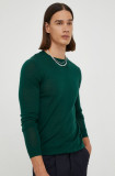 Cumpara ieftin Bruuns Bazaar pulover de lana barbati, culoarea verde, light