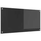 vidaXL Panou de bucătărie Gri &icirc;nchis 100 x 50 cm sticlă securizată 42001248