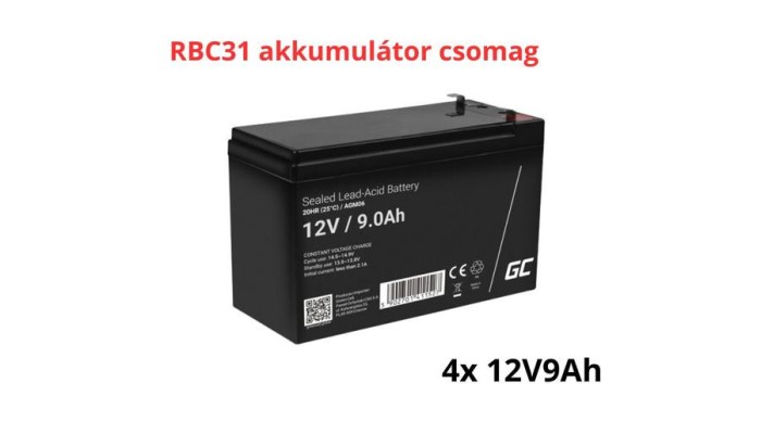 Pachet de baterii de &icirc;nlocuire APC RBC31 (4x 12V 9Ah)