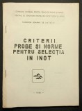 Sport INOT &ndash; CRITERII PROBE NORME pt Selectie UZ INTERN 45 pag, tabele