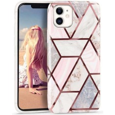 Husa protectie pentru Huawei P Smart Z Soft IMD TPU Marble Geometric Alb foto