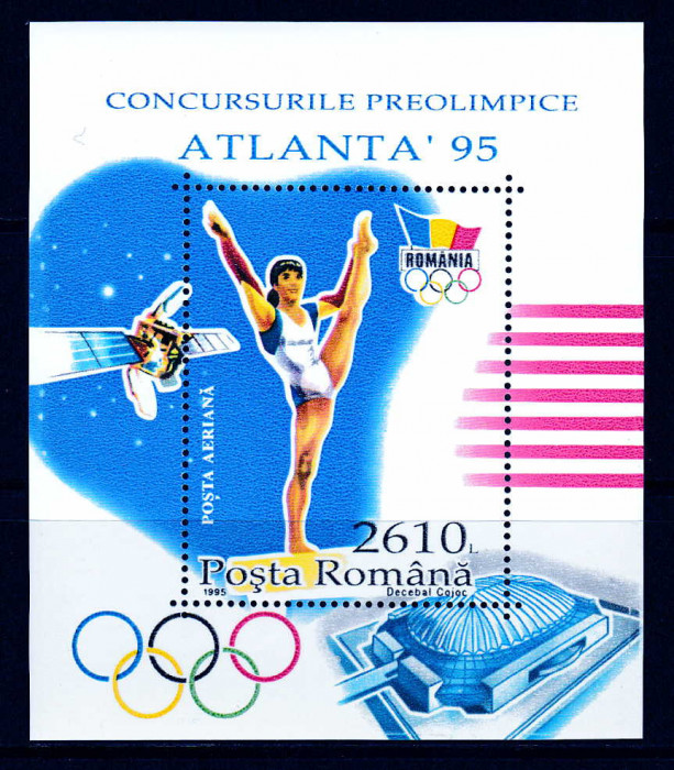 RO 1995 LP 1398 &quot;Conc. Preolimpice Atlanta&quot;,colita 297 (a seriei 1397),MNH