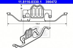 Arc, etrier frana BMW Seria 6 Cabriolet (E64) (2004 - 2010) ATE 11.8116-0330.1 foto