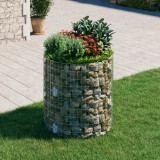 Stalp de gabion, &Oslash;100x100 cm, otel galvanizat, circular GartenMobel Dekor, vidaXL