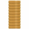 Prosoape de baie 10 buc Aur 100x150 cm 360 g/m&sup2; 100% bumbac