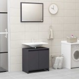 Set mobilier de baie, gri, PAL
