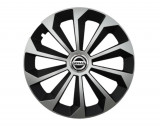 Cumpara ieftin Set 4 capace roti Fame Gri-Negru cu inel R15, pentru gama auto Nissan, Autohelix MSA