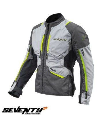 Geaca (jacheta) barbati pentru scuter - motocicleta ADV/Touring Seventy all season/iarna model SD-JT67 Tanami culoare: negru/gri/galben fluor Negru/gr foto