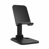 Suport pentru Telefon, Smartphone sau Tableta, pentru Masa sau Birou - Portabil Pliabil cu Reglaj Multiplu Premium Negru, CBD CORAL BEST DEALS Negru A