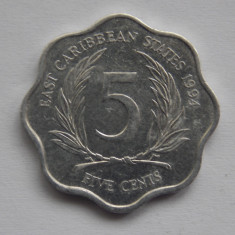 5 CENTS 1994 EAST CARIBBEAN STATES