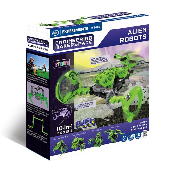 Kit STEM Construieste roboti extraterestrii, Gigo Toys, 138 piese