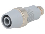 Soclu banană 4mm gri 32A 1kV cu izolație