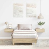 VidaXL Cadru de pat fără saltea Stejar Sonoma 90x200 cm Lemn prelucrat