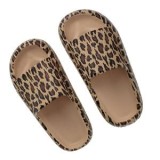 Papuci de plaja bej cu model animal print pentru femei, CMCLASS