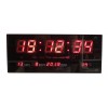Ceas De Birou Cu LED Rosu , Super Design, Afisare Temperatura , Data , Alarma , Negru