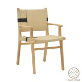 Cumpara ieftin Fotoliu Olivier lemn de fag culoare lemn natural cu funie culoare lemn naturala si negru 62x60x85cm