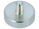 Magnet fix ferită 18N &Oslash;16mm H4,5mm oțel ELESA GANTER