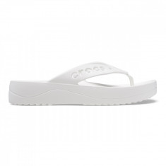 Slapi Crocs Baya Platform Flip Alb - White