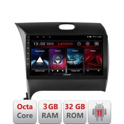 Navigatie Kia Cerato 2013-2017 D-1562 Octa Core cu Android Radio Bluetooth Internet GPS WIFI DSP 3+32 GB 4G KIT LENOVO LITE CarStore Technology