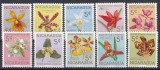 DB1 Flora Orhidee Nicaragua 10 v. MNH, Nestampilat