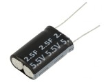 Supercondensator THT 2.5F 5.5V 17x25x8.5mm