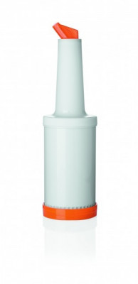 Sticla/flacon bar, 1 litru, alb-portocaliu foto