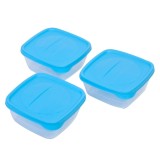 Set caserole transparente cu capac bleu pentru depozitarea alimentelor &icirc;n frigid, CMCLASS