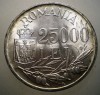 R.123 ROMANIA MIHAI I 25000 LEI 1946 XF/AUNC EROARE RARA 3, Argint