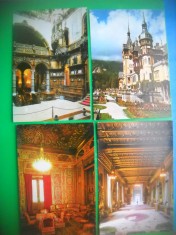 HOPCT LOT 3285 -4 CARTI POSTALE -CASTELUL PELES-SINAIA -JUD-PRAHOVA-NECIRCULATE